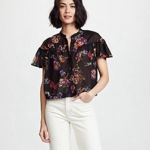 Free People Sweet Escape Floral Print Blouse XS